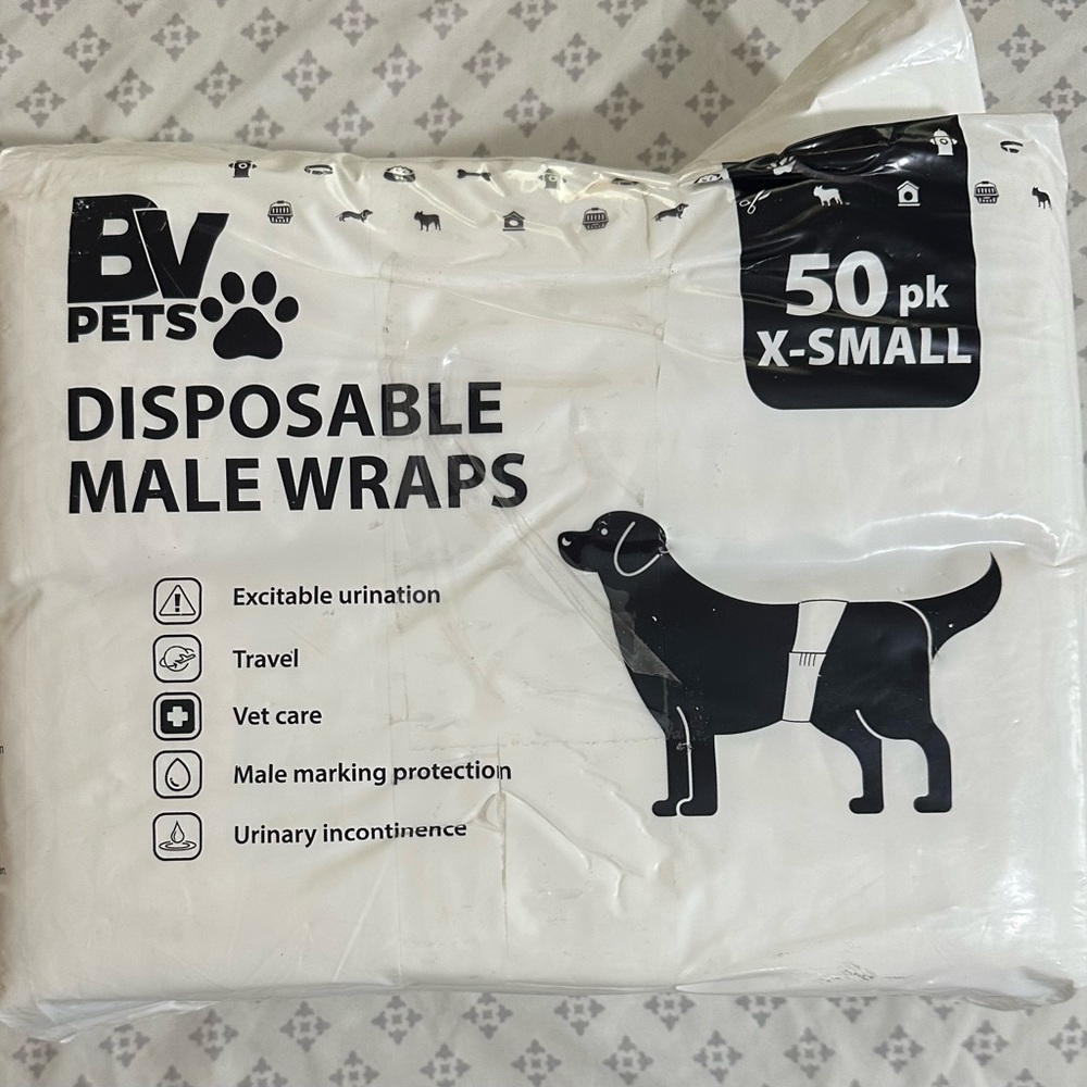 Disposable Male Wraps - White